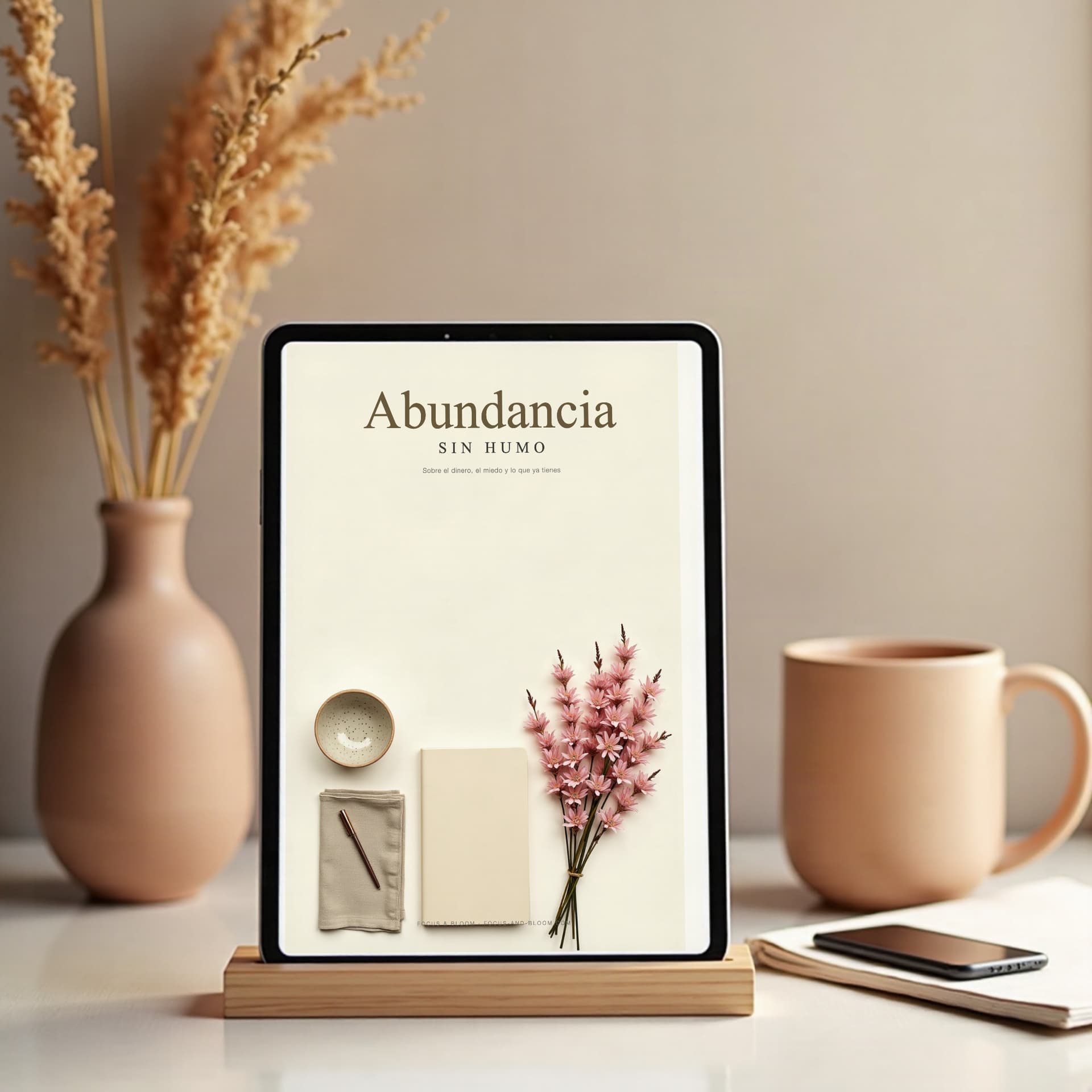 Cuaderno de Abundancia, abierto sobre la mesa