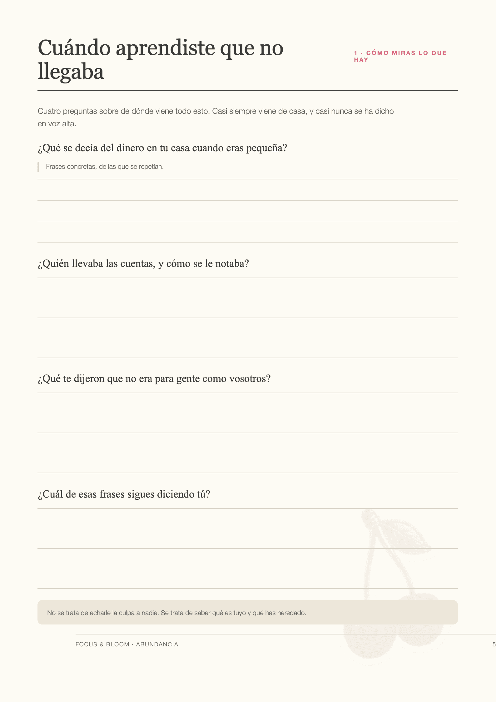 Preguntas para escribir