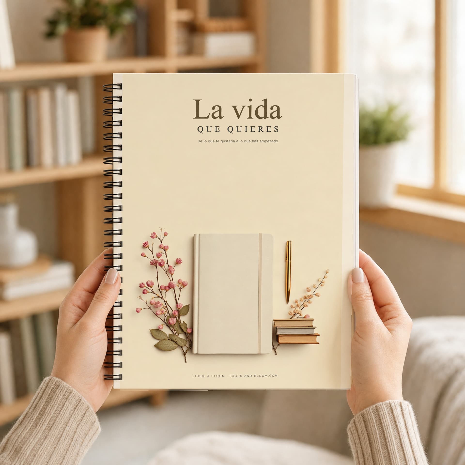 Impreso y encuadernado, en la mano