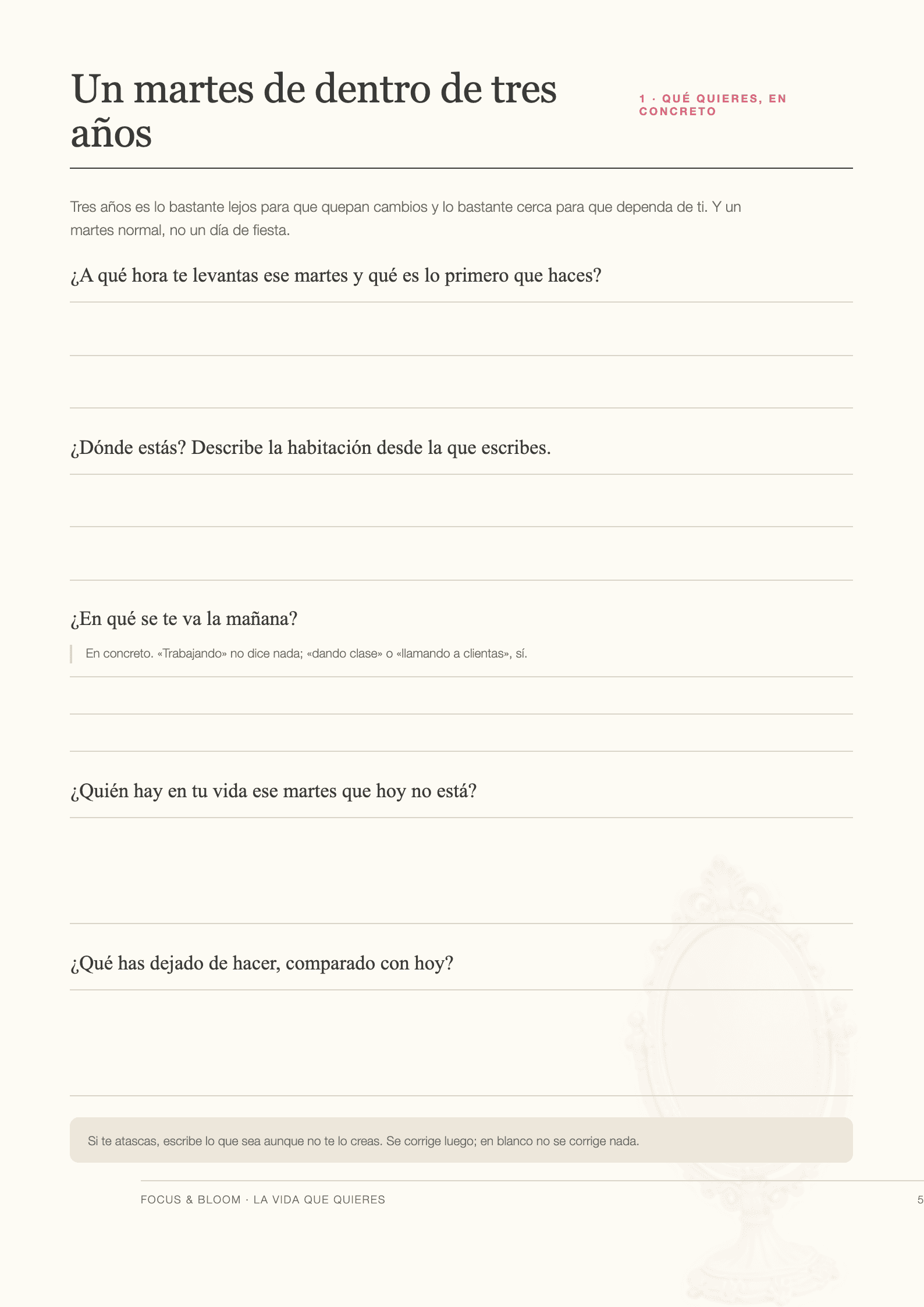 Preguntas para escribir