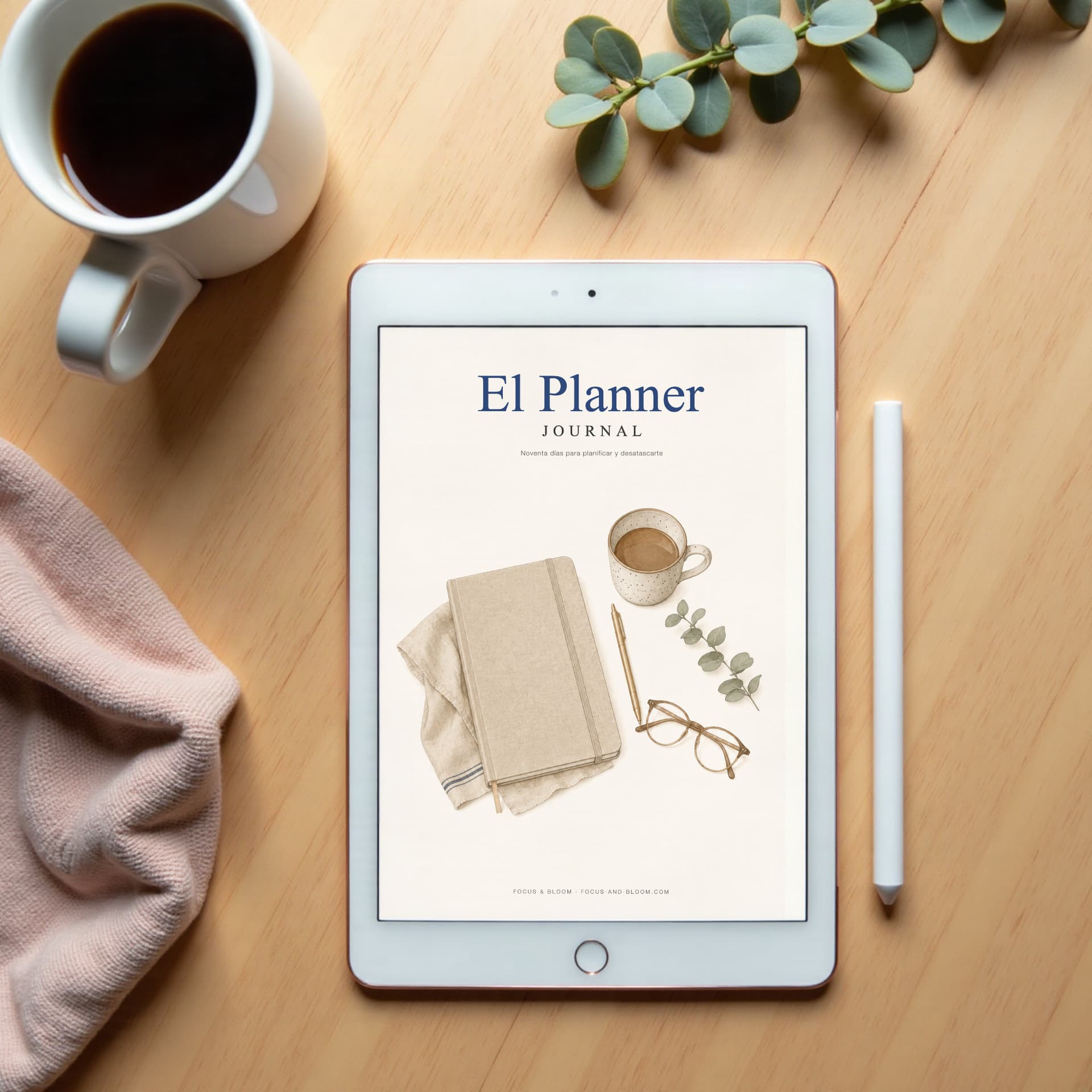 El Planner Journal, abierto sobre la mesa
